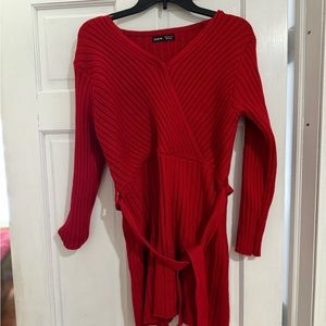 Red sweater top size medium